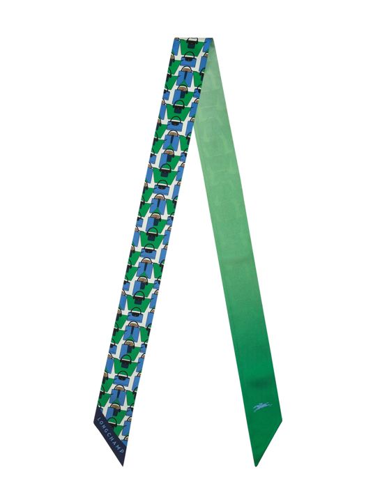 Longchamp Soie unie Scarves Green