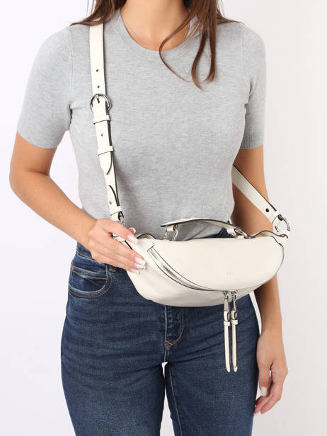 Small Leather Origami Crossbody Bag Lancel Beige origami A12527 other view 1