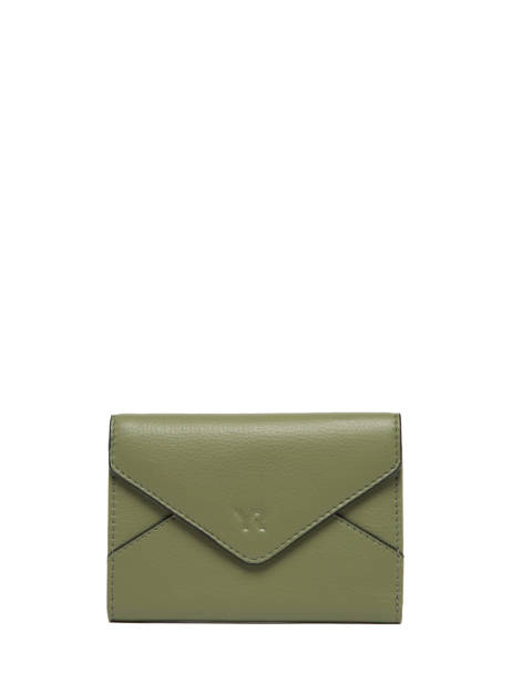 Wallet Leather Yves renard Green enveloppe 29223