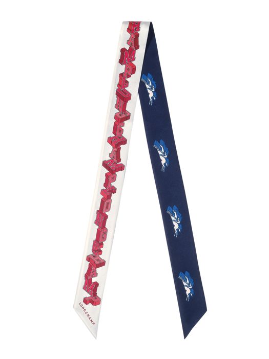 Longchamp Soie unie Scarves Blue