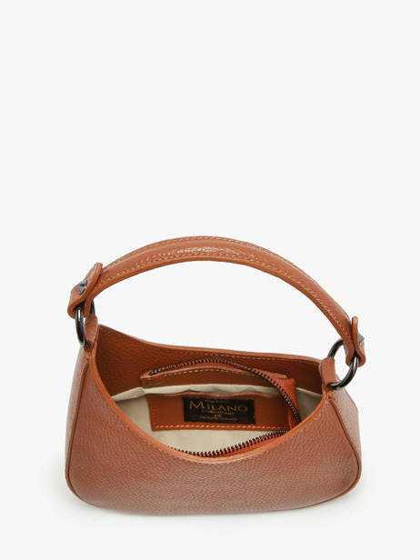 Sac BandouliÃ¨re Caviar Cuir Milano Marron caviar CA23118 vue secondaire 3
