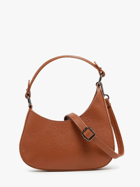 Sac BandouliÃ¨re Caviar Cuir Milano Marron caviar CA23118 vue secondaire 4
