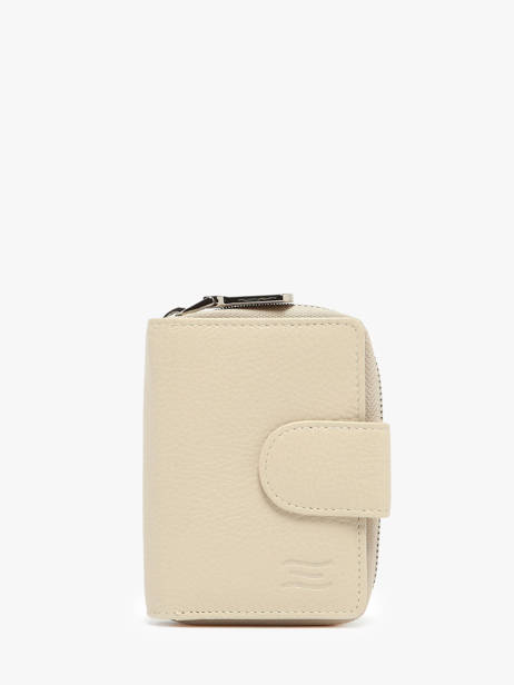 Wallet Leather Crinkles Beige caviar 14277