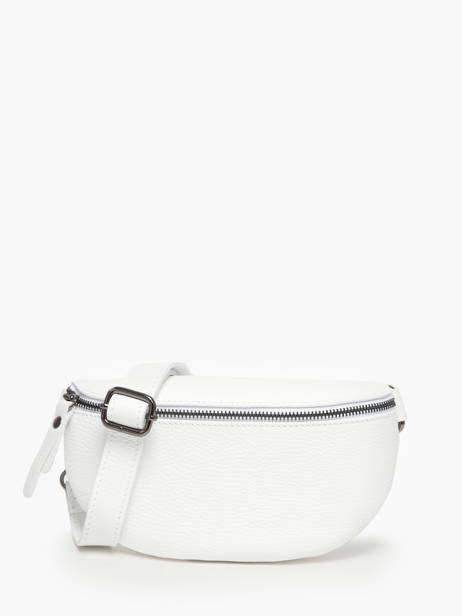Leather Caviar Belt Bag Milano White caviar CA19091B