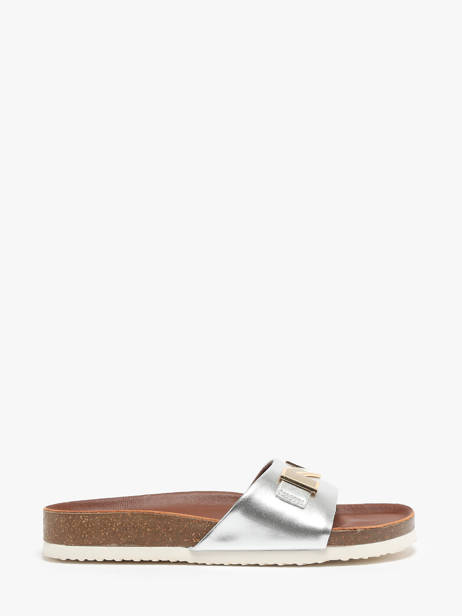 Slippers In Leather Nathan baume Silver women 241N70