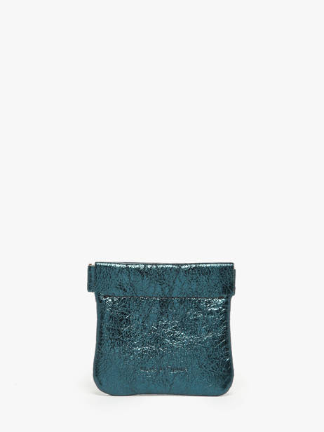 Leather Etincelle Irisée Coin Purse Etrier Green etincelle irisee EETI5005 other view 2