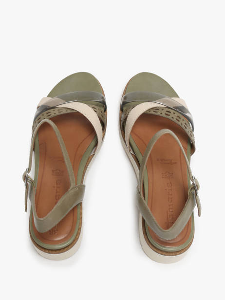 Sandals In Leather Tamaris Green women 42 other view 3