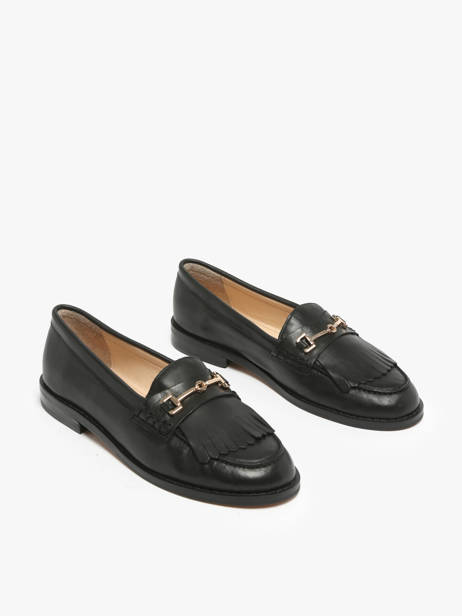 Moccasins In Leather Inuovo Black women B01002 other view 2
