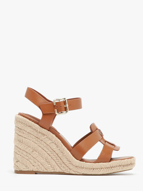 Sandales Semelle CompensÃ©e En Cuir Tommy hilfiger Marron women 7925GQS