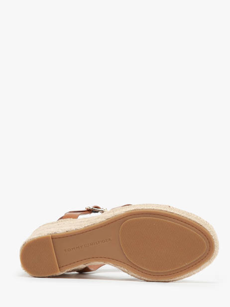 Sandales Semelle CompensÃ©e En Cuir Tommy hilfiger Marron women 7925GQS vue secondaire 4