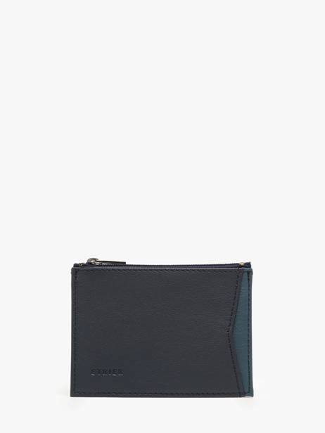 Card Holder With Coin Purse Cadence Leather Etrier Blue cadence ECAD5012