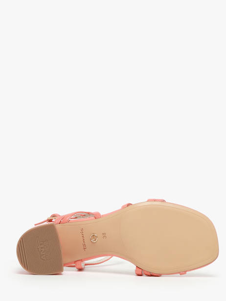 Heeled Sandals In Leather Tamaris Orange women 42 other view 3