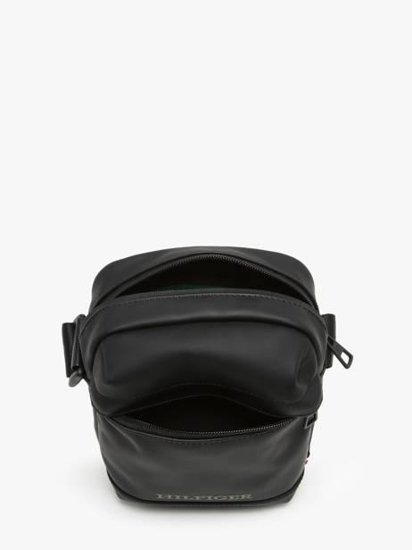Sac BandouliÃ¨re Tommy hilfiger Noir th monotype AM12604 vue secondaire 3