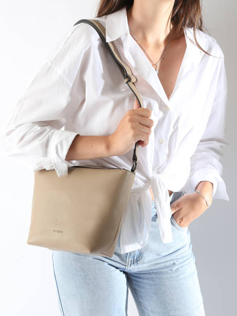 Shoulder Bag Manege Leather Etrier Beige manege EMAN078M other view 1