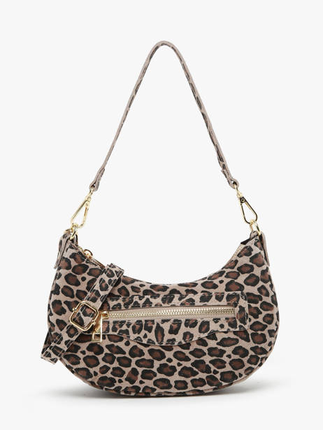 Shoulder Bag Velvet Leopardo Leather Milano Multicolor velvet leopardo VL24061