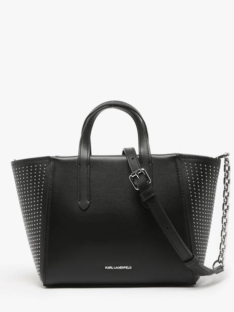Sac PortÃ© Main K Ikonic 2.0 Cuir Karl lagerfeld Noir k ikonic 2.0 246W3030 vue secondaire 4