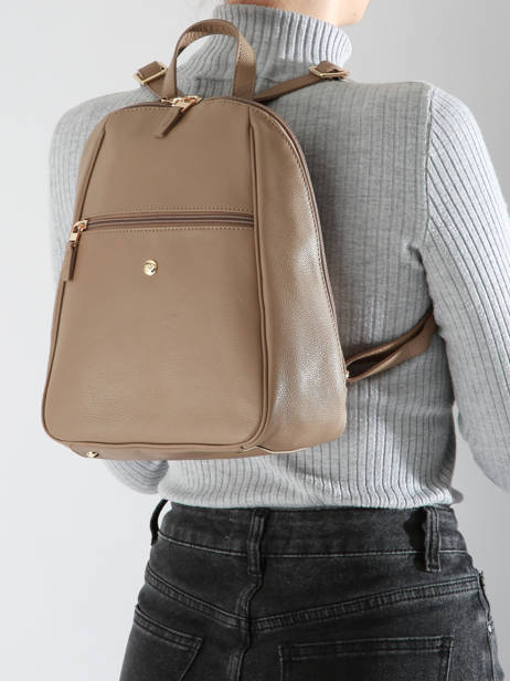 Backpack Hexagona Brown luna 6820085 other view 1