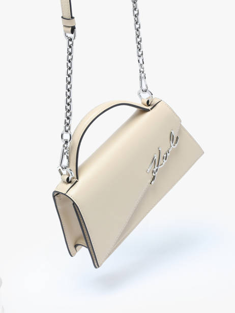 Shoulder Bag K Signature Leather Karl lagerfeld Beige k signature A1W30458 other view 2