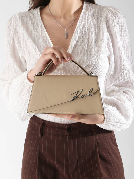 Shoulder Bag K Signature Leather Karl lagerfeld Beige k signature A1W30458 other view 1