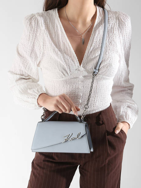 Shoulder Bag K Signature Leather Karl lagerfeld Blue k signature A1W30458 other view 1