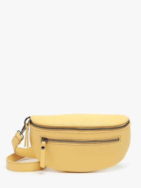 Leather Caviar Belt Bag Milano Yellow caviar CA23111
