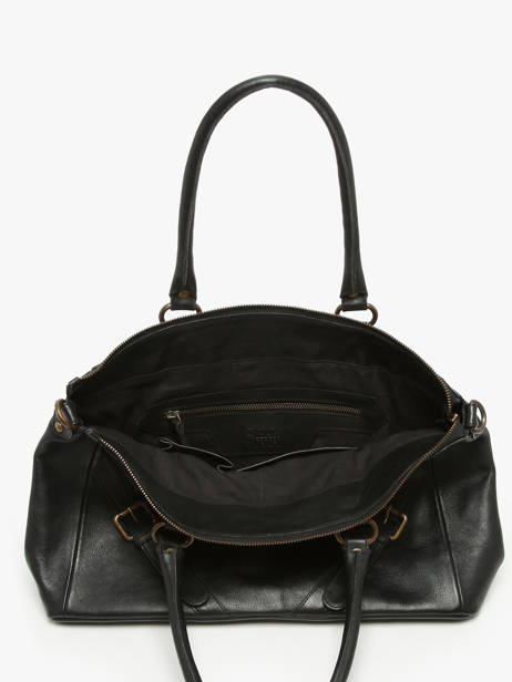 Shoulder Bag Strappy Leather Basilic pepper Black strappy BSTR03 other view 3