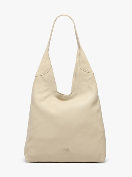 Shoulder Bag Cow Leather Basilic pepper Beige cow BCOW2M