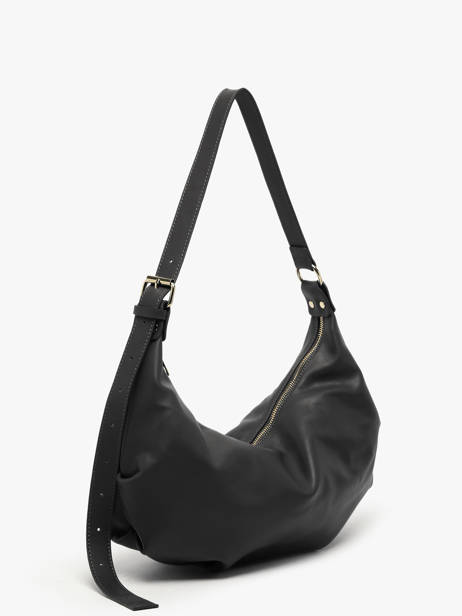 Shoulder Bag Sauvage Leather Milano Black sauvage SA24111 other view 2