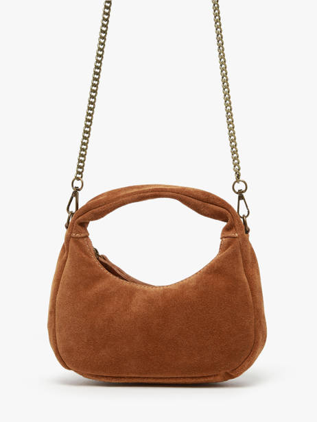 Crossbody Bag Velvet Leather Milano Brown velvet VE24113 other view 2