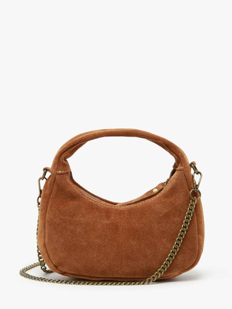 Crossbody Bag Velvet Leather Milano Brown velvet VE24113 other view 4