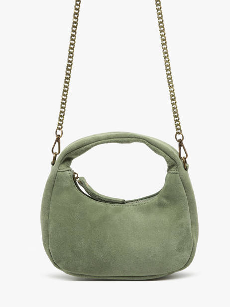 Crossbody Bag Velvet Leather Milano Green velvet VE24113 other view 2