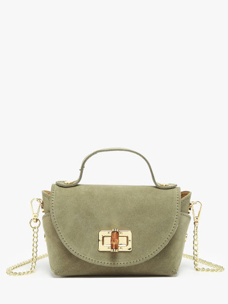 Crossbody Bag Velvet Leather Milano Green velvet VE24117