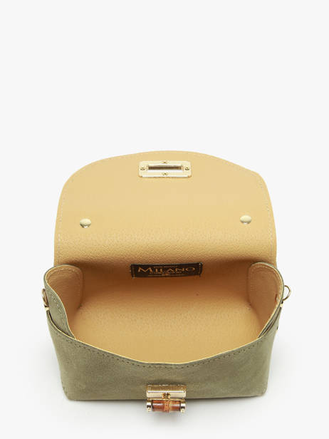 Crossbody Bag Velvet Leather Milano Green velvet VE24117 other view 3