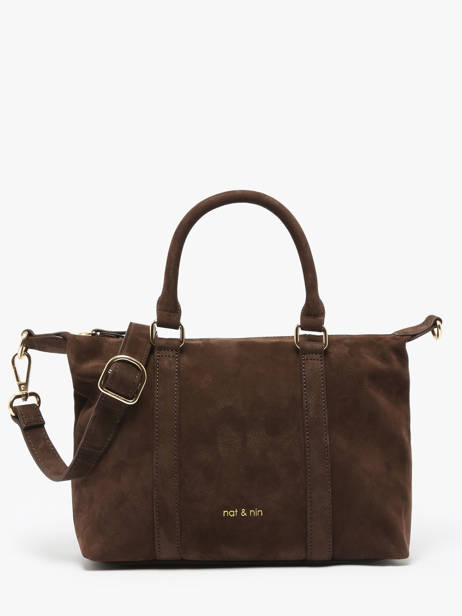 Sac PortÃ© Main Vintage Cuir Nat et nin Marron vintage MTHYLANE