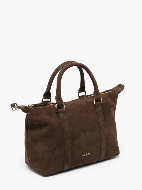 Sac PortÃ© Main Vintage Cuir Nat et nin Marron vintage MTHYLANE vue secondaire 2