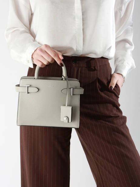 Small Leather Emilie Handbag Le tanneur Gray emily PB328670 other view 1