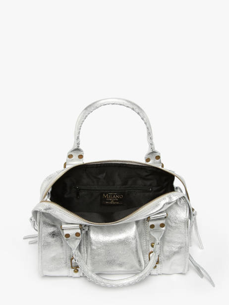 Shoulder Bag Nine Leather Milano Silver nine NI24092 other view 3