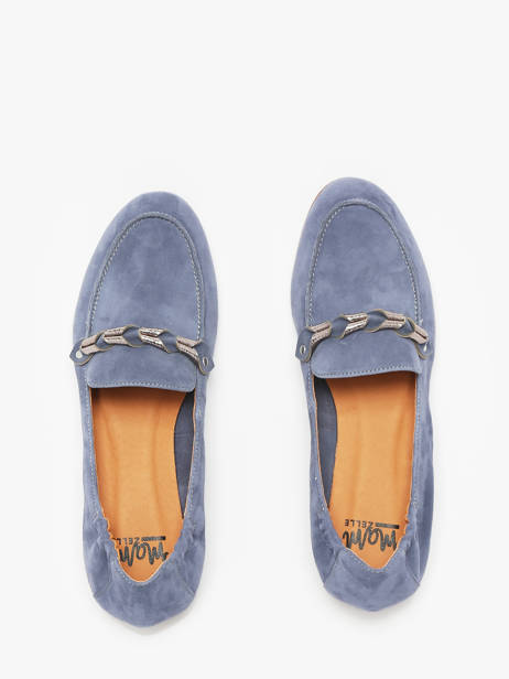 Moccasins Zanga In Leather Mam'zelle Blue women CSIRK28 other view 4