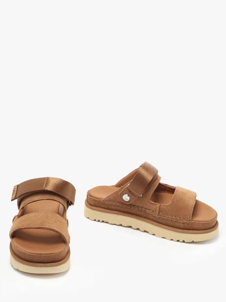 Sandals Goldenstar Glide In Leather Ugg Brown women 1167399 other view 2