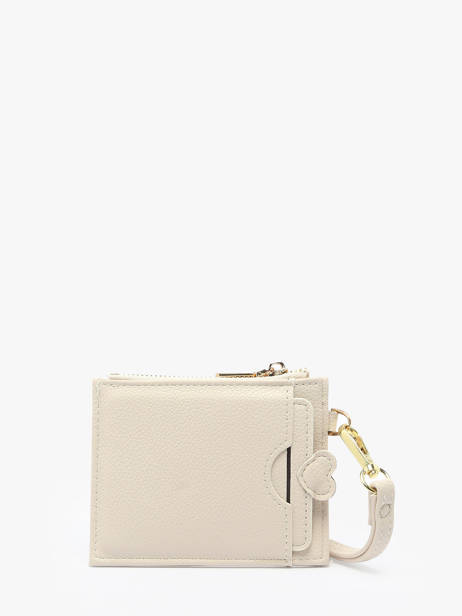 Coin Purse With Card Holder Miniprix Beige slim 78SM2679