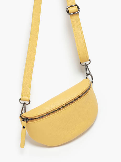 Leather Caviar Belt Bag Milano Yellow caviar CA19091B other view 2