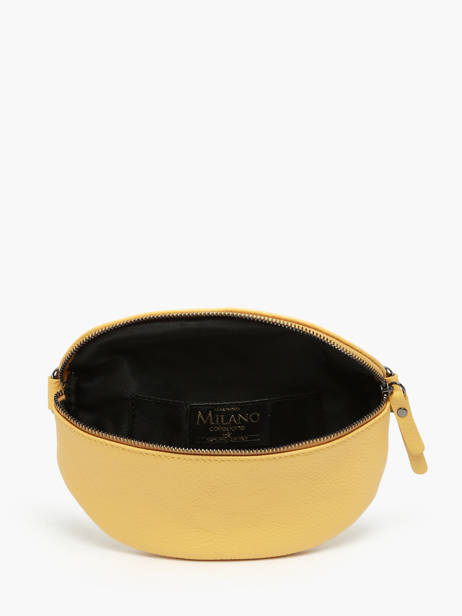 Leather Caviar Belt Bag Milano Yellow caviar CA19091B other view 3