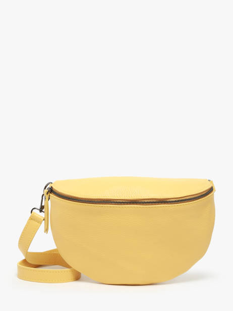 Leather Caviar Belt Bag Milano Yellow caviar CA21123