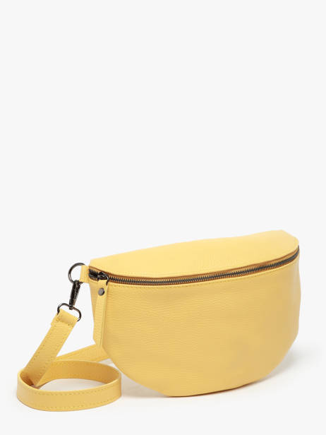 Leather Caviar Belt Bag Milano Yellow caviar CA21123 other view 2