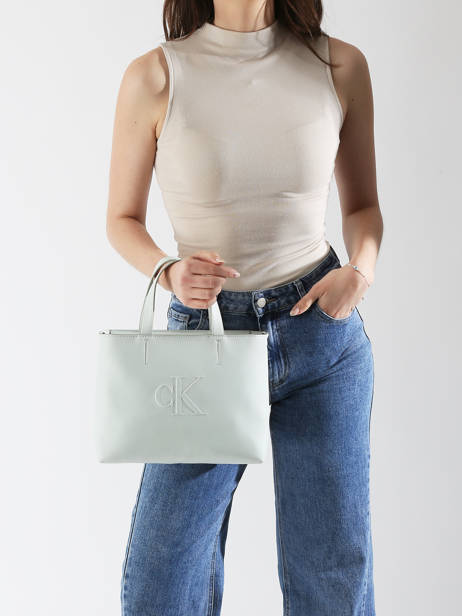 Satchel Sculpted Calvin klein jeans Green sculpted 4K3111G other view 1