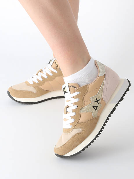 Sneakers Stargirl Glitter Sun68 Beige women Z35212 other view 1