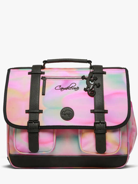 Cartable Enfant 3 Compartiments Cameleon Rose vintage fantasy CA41