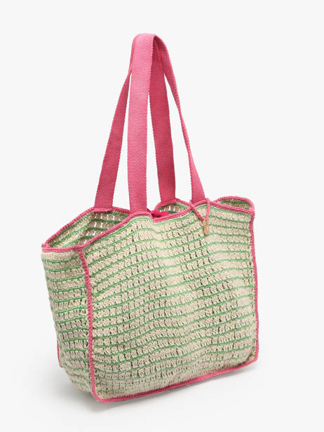Shoulder Bag Over The Rainbow Cotton Le voyage en panier Green over the rainbow PM870 other view 2
