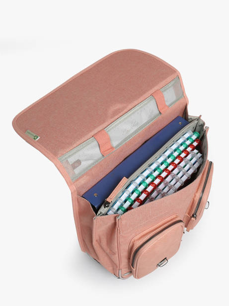 Wheeled Schoolbag 2 Compartments Cameleon Pink vintage color CR38 other view 3