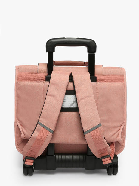 Wheeled Schoolbag 2 Compartments Cameleon Pink vintage color CR38 other view 4